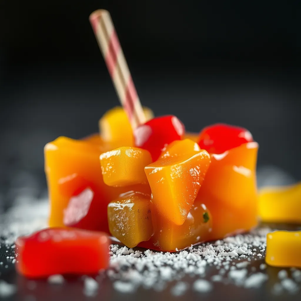 Caramelo Duro de Frutas Tropicales con Palitos de Chupete