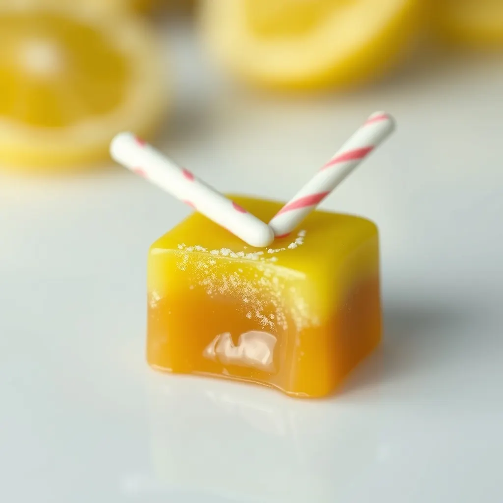 Caramelo Duro de Limón y Menta con Palitos de Chupete