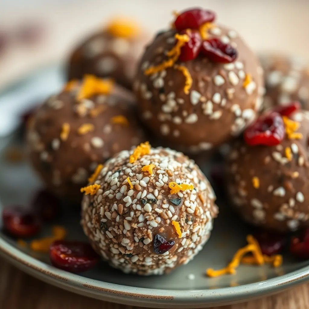 Cranberry Orange Bliss Bites: No-Bake Energy Balls