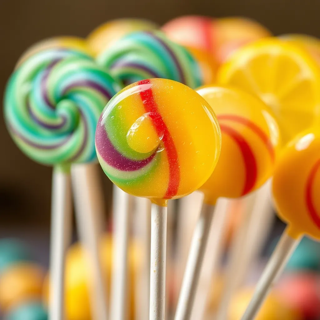Handcrafted Lollipops with Honey and Lemon