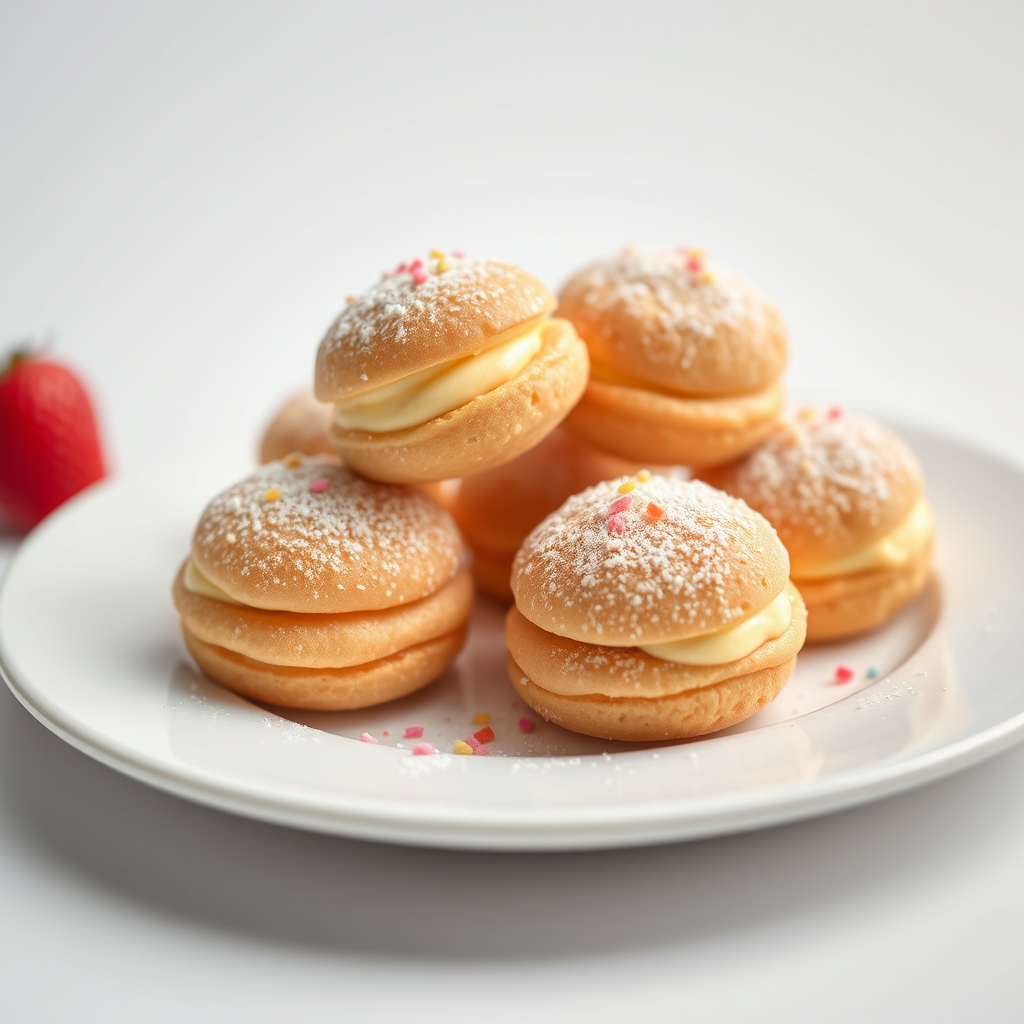 Profiteroles - Choux Pastry Filled with Cream