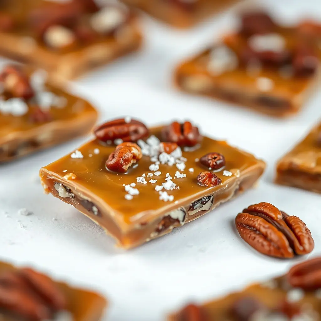 Salted Caramel Pecan Toffee Bark