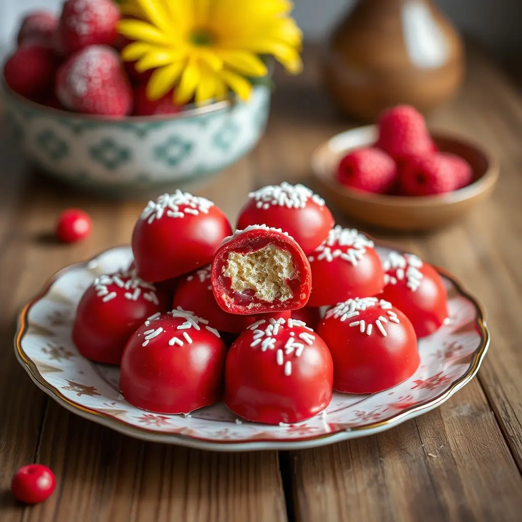 Selbstgemachte Rote-Grütze-Bonbons