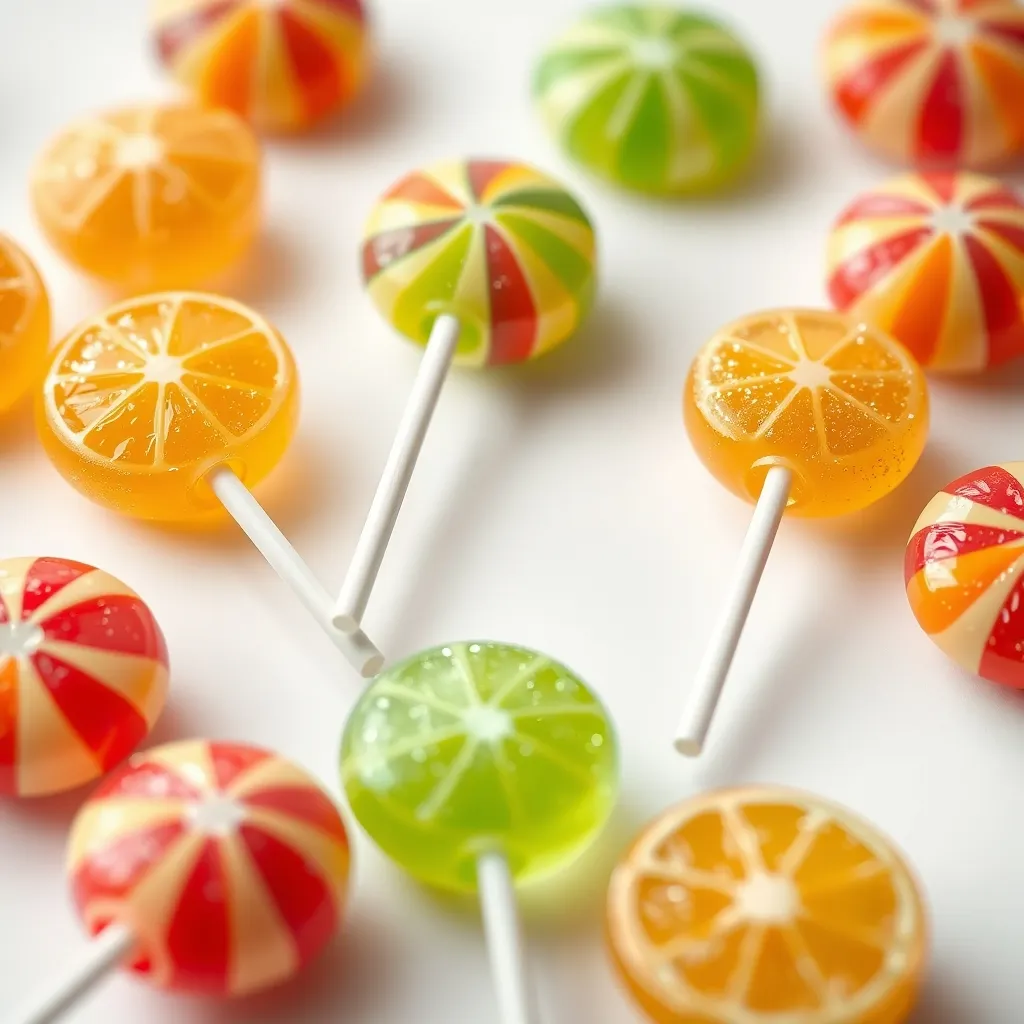 Sparkling Citrus Lollipops with Honey and Edible Glitter