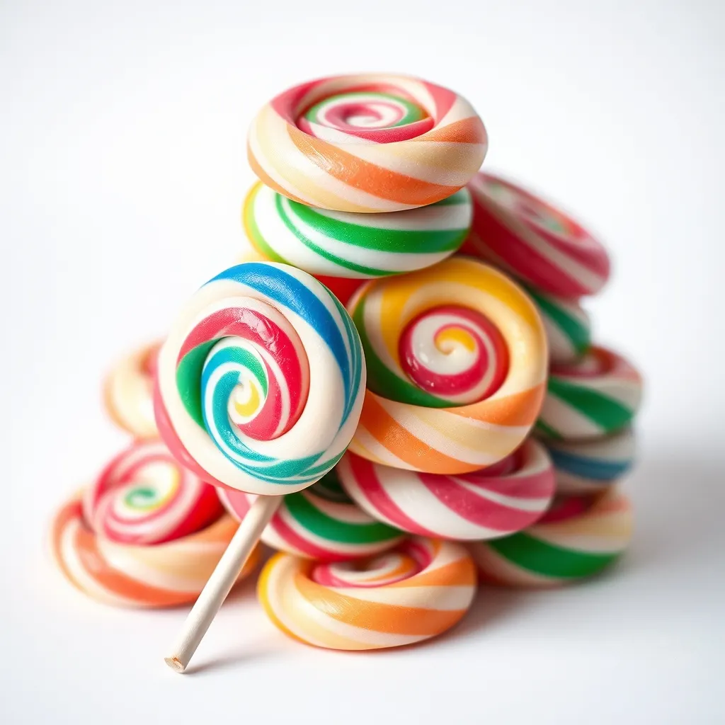 Vintage-Style Swirled Lollipops with Lemon and Cherry Flavors