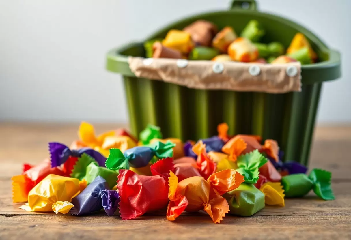 Compostable Wrapper Technology Eliminates Plastic Waste from Individual Candy Packaging